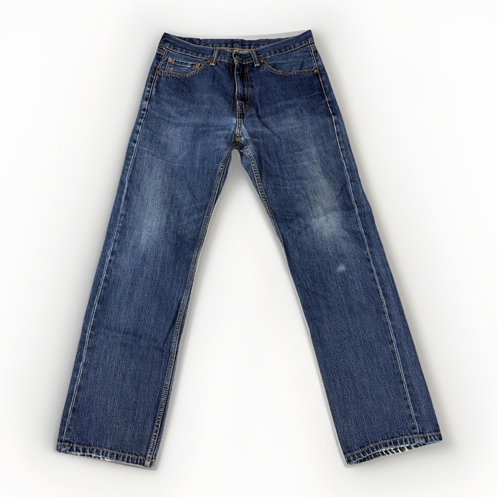 Levi's 505 Regular Fit Jeans Mens 33x34 Blue Straight Leg Denim Pants